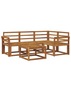 Set di divani da esterno 5 pcs Naturale 2