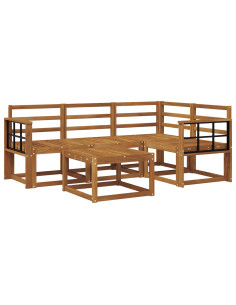 Set di divani da esterno 5 pcs Naturale 2