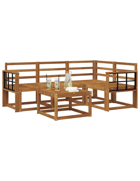 Set di divani da esterno 5 pcs Naturale
