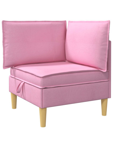 Set di mobili per il soggiorno con cuscino 5 pcs Rosa Tessuto