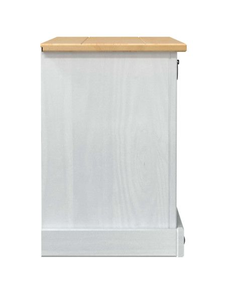 Mobile per scarpe Corona Bianco 99 x 32 x 49 cm Pino massello