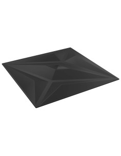 Pannelli da parete 48 pcs Stella nera 50 x 50 cm Schiuma XPS