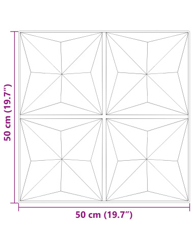 Pannelli da parete 48 pcs Beton origami 50 x 50 cm Schiuma XPS