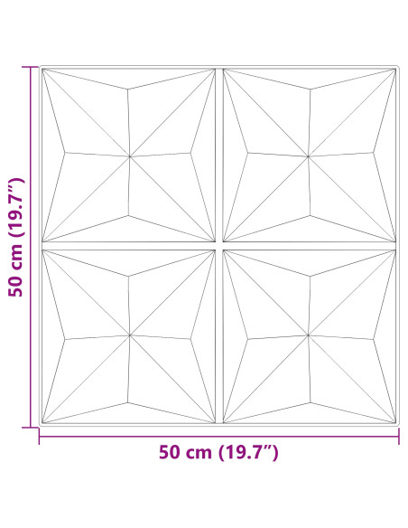 Pannelli da parete 48 pcs Beton origami 50 x 50 cm Schiuma XPS
