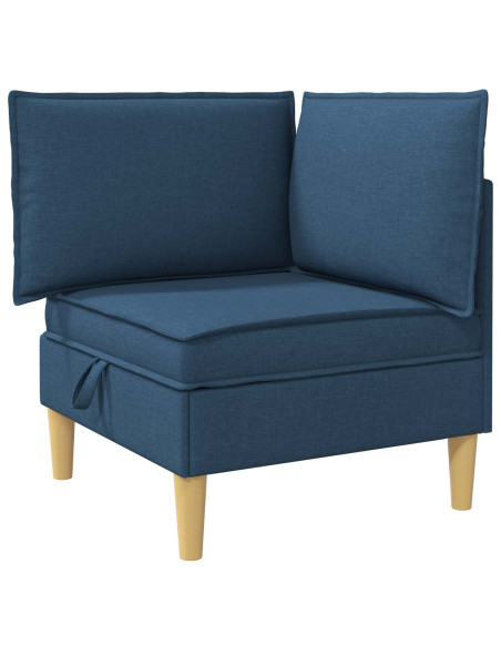 Set di mobili per il soggiorno con cuscino 5 pcs Blu Tessuto