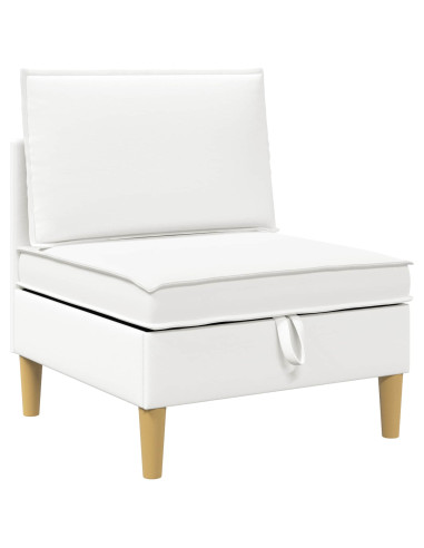 Set di mobili per il soggiorno con cuscino 4 pcs Bianco Tessuto