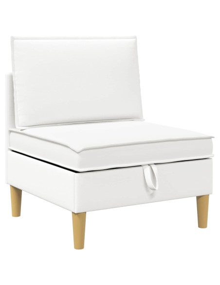 Set di mobili per il soggiorno con cuscino 4 pcs Bianco Tessuto