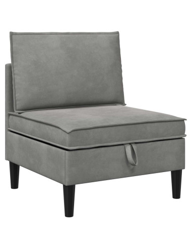 Set di mobili per il soggiorno 3 pcs Grigio Chiaro Velluto