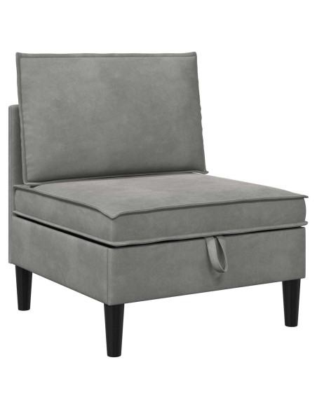 Set di mobili per il soggiorno 3 pcs Grigio Chiaro Velluto