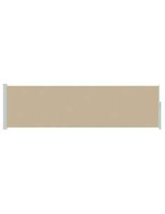 Tenda laterale retrattile Beige 500 x 117 cm Poliestere 2