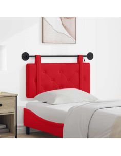 Testiera sospesa Con luce LED Rosso Similpelle