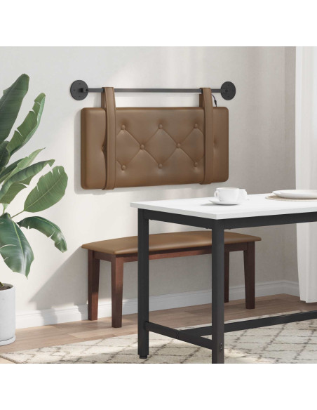 Testiera sospesa Con luce LED Cappuccino Similpelle