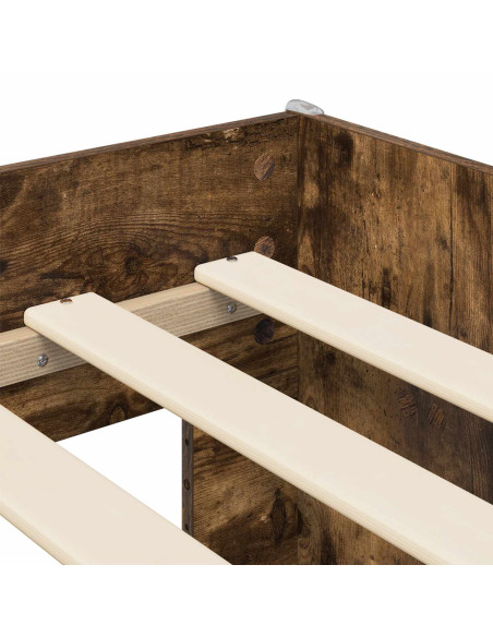Letto alto per bambini con scrivania Rovere Fumo 75 x 190 cm