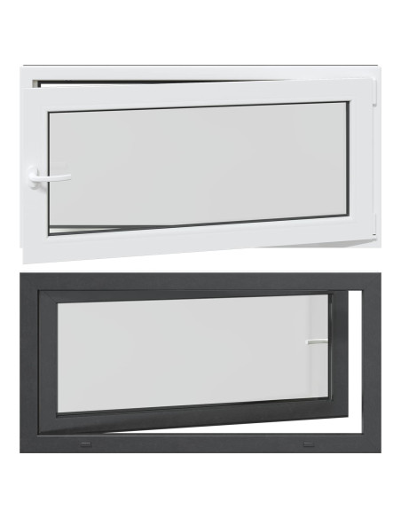 Finestra per Soffitta RISOR Antracite 120 x 60 cm PVC e Vetro