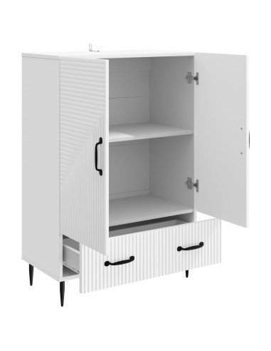 Credenza Bianco Lucido 66 x 34,5 x 95 cm Legno ingegnerizzato