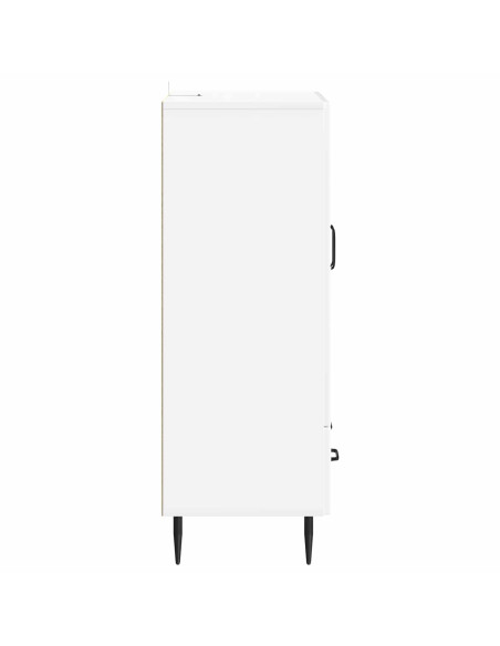 Credenza Bianco Lucido 66 x 34,5 x 95 cm Legno ingegnerizzato