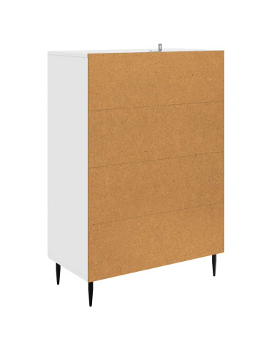 Credenza Bianco Lucido 66 x 34,5 x 95 cm Legno ingegnerizzato