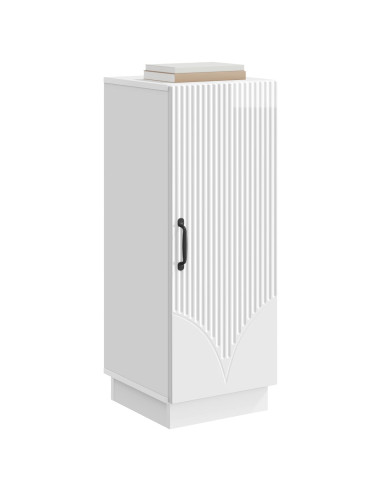 Credenza Bianco Lucido 33 x 34,5 x 87 cm Legno ingegnerizzato