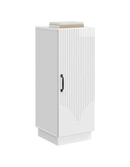 Credenza Bianco Lucido 33 x 34,5 x 87 cm Legno ingegnerizzato