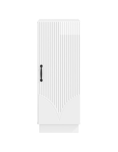 Credenza Bianco Lucido 33 x 34,5 x 87 cm Legno ingegnerizzato