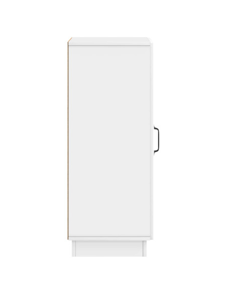 Credenza Bianco Lucido 33 x 34,5 x 87 cm Legno ingegnerizzato