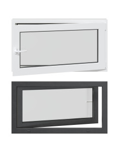 Finestra per Soffitta RISOR Antracite 110 x 70 cm PVC e Vetro 2