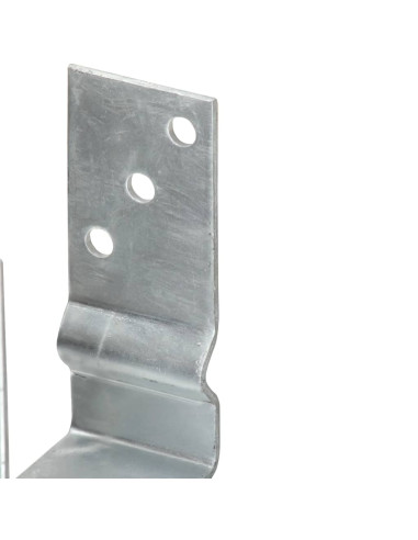 Picchetti per Recinzione 6 pz Argento 10x6x15cm Acciaio Zincato