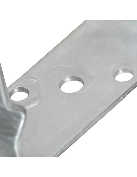 Picchetti per Recinzione 6 pz Argento 10x6x15cm Acciaio Zincato