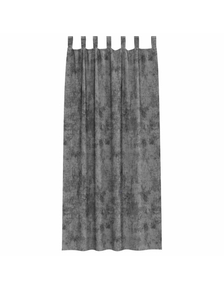 Tende in Velluto con tende 2 pcs Grigio 225 x 140 cm Velluto