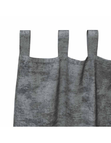 Tende in Velluto con tende 2 pcs Grigio 260 x 140 cm Velluto