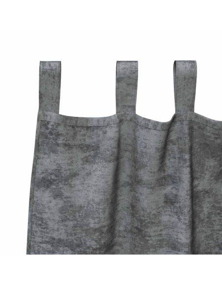 Tende in Velluto con tende 2 pcs Grigio 260 x 140 cm Velluto