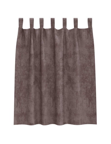 Tende in Velluto con tende 2 pcs Marrone 140 x 140 cm Velluto