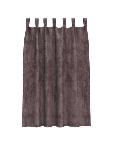 Tende in Velluto con tende 2 pcs Marrone 175 x 140 cm Velluto