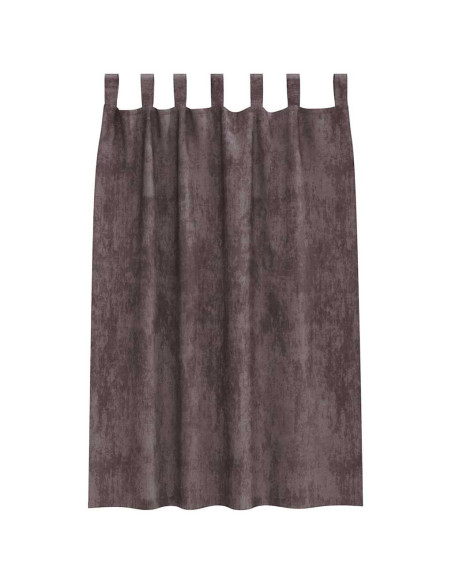 Tende in Velluto con tende 2 pcs Marrone 175 x 140 cm Velluto