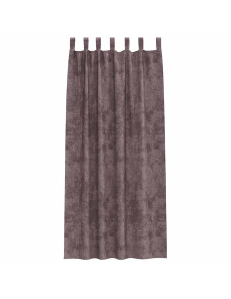 Tende in Velluto con tende 2 pcs Marrone 260 x 140 cm Velluto