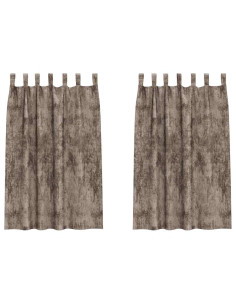 Tende in Velluto 2 pcs Cappuccino 175 x 140 cm Velluto 2