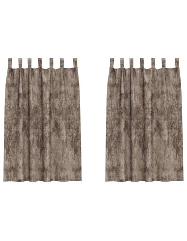 Tende in Velluto 2 pcs Cappuccino 175 x 140 cm Velluto