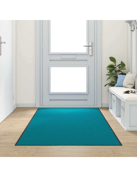 Tappetino Altro Ciano e Nero 120 x 250 cm Poliammide e PVC