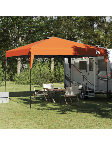 Tenda Gazebo Arancione 290 x 290 x 251 cm Tessuto