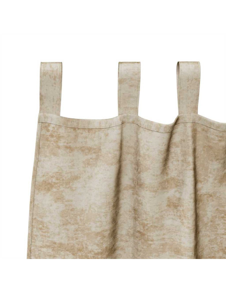 Tende in Velluto con tende 2 pcs Crema 245 x 140 cm Velluto