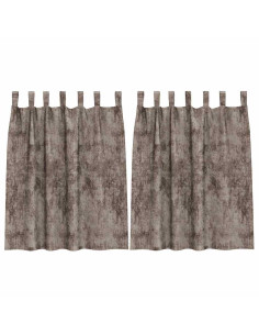 Tende in Velluto 2 pcs Cappuccino 140 x 140 cm Velluto 2