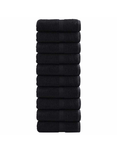 Asciugamano per Ospiti SOLUND 50 pcs Nero 30 x 30 cm 550 gsm