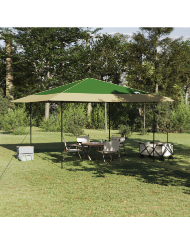 Tenda Gazebo Verde 395 x 395 x 251 cm Tessuto