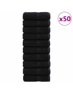 Asciugamano per Ospiti SOLUND 50 pcs Nero 30 x 50 cm 550 gsm 2