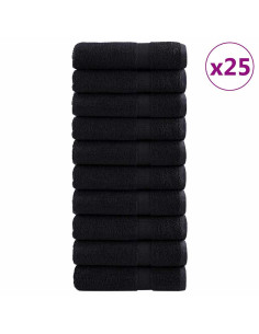 Asciugamano per Ospiti SOLUND 25 pcs Nero 70 x 140 cm 550 gsm 2