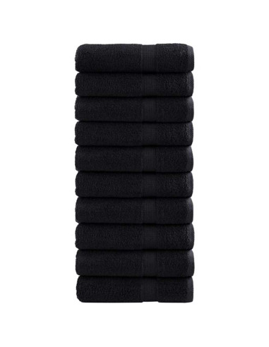 Asciugamano per Ospiti SOLUND 25 pcs Nero 100 x 150 cm 550 gsm