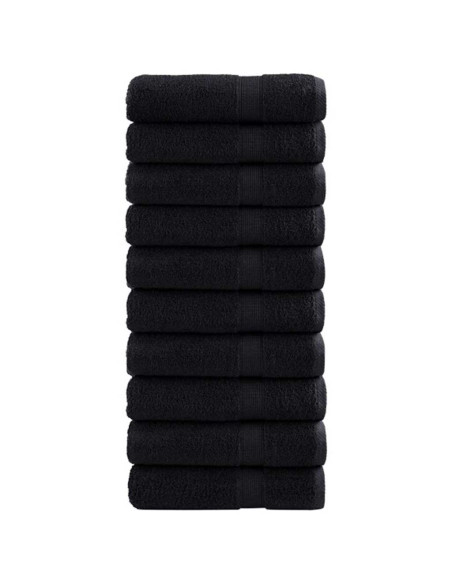 Asciugamano per Ospiti SOLUND 25 pcs Nero 100 x 150 cm 550 gsm