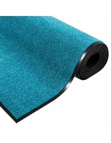 Tappetino Altro Ciano e Nero 120 x 250 cm Poliammide e PVC