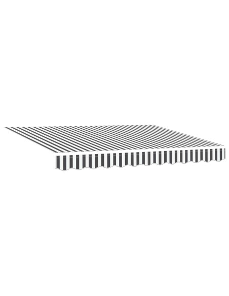 Tenda retrattile manuale con LED Antracite e Bianco 3,5 x 2,5 m