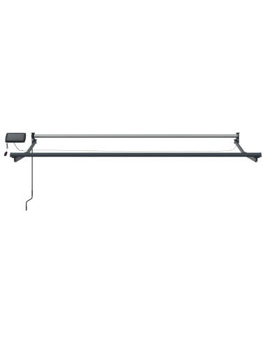 Tenda retrattile manuale con LED Antracite e Bianco 3,5 x 2,5 m